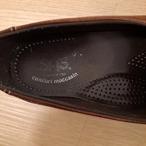 SAS Tripad Comfort Leather Preppy Lace Up Moccasin Arch Support Loafer Sz 7.5 - Picture 7 of 8